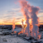 Steam rises from a Procter & Gamble plant in Green Bay, WI