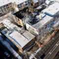 The day after a fire at a vacant apartment building on Lyndale Avenue in Minneapolis.