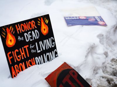 Abolish Policing Protest Sign