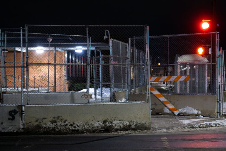 Barricaded Minneapolis police station 4 Security fencing installed again around the precinct just as written closing arguments are submitted in the case of Tou Thao.