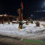 The first at the intersection of 38th and Chicago Avenue on January 7, 2023 in Minneapolis near where George Floyd was murdered. The area has been an active protest zone since May 2020 and is known as George Floyd Square.