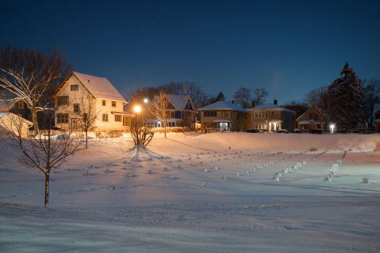 Say Their Names Cemetery, George Floyd Square 2 "Say Their Names Cemetery" near George Floyd Square on January 7, 2023. The memorial was installed not long after George Floyd's murder in May 2020. Each headstone holds the name of a victim of police violence.