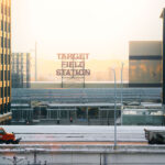 Snow plows in Minneapolis and Target Field Station.