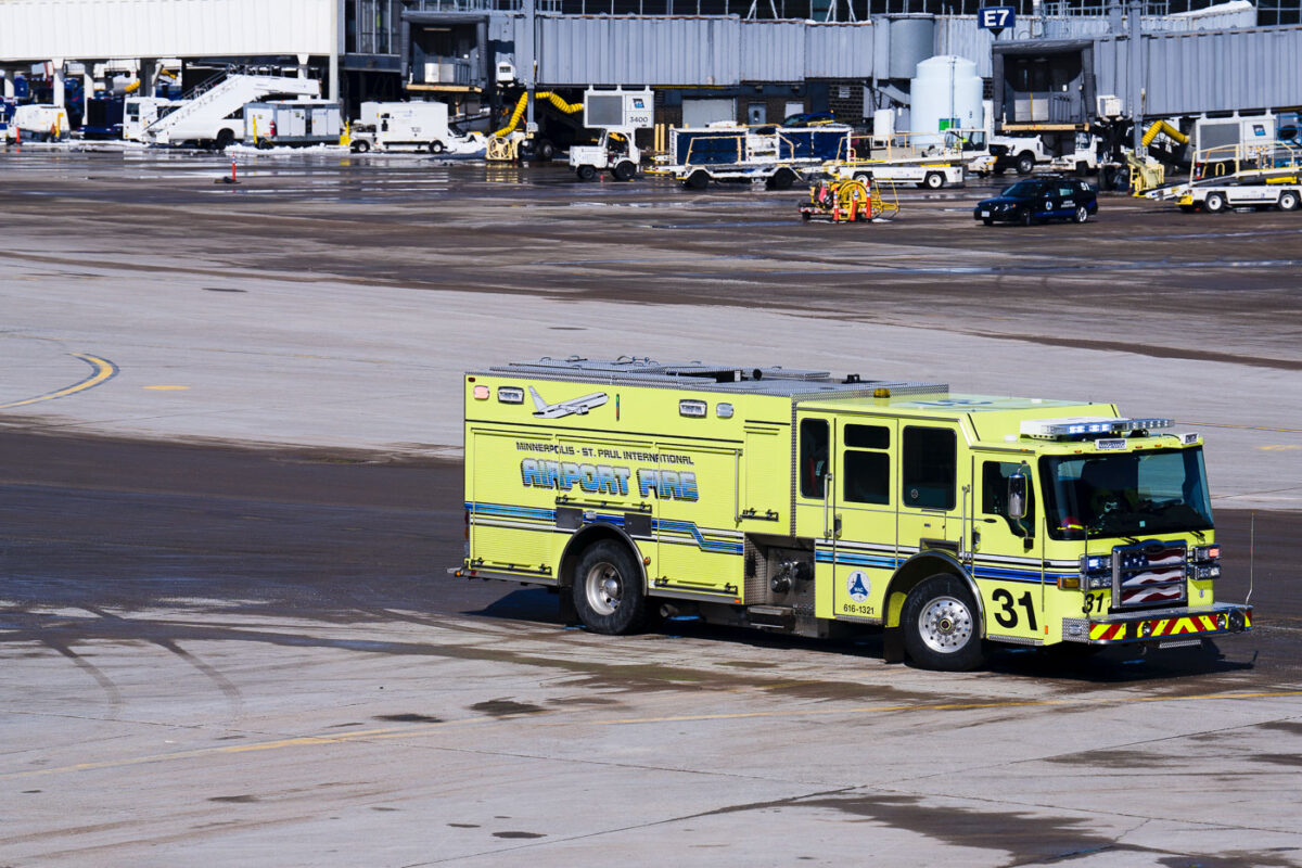 MSP Airport Fire Truck on the Tarmac