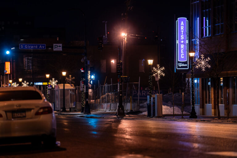 Arts + Rec sign on Lake Street in Uptown Minneapolis 2 Arts + Rec Uptown at Lake Street and Girard Ave on February 5, 2023.