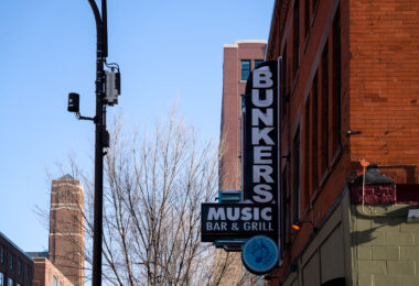 Bunkers Music Bar & Grill on Washington Avenue in the North Loop area of Minneapolis.
