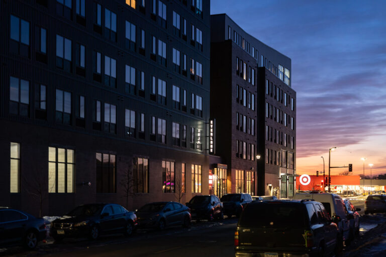 Everlake apartments after being rebuilt February 2023 1 Everlake Apartments in South Minneapolis on February 18, 2023. The building was destroyed by fire during construction during riots following the murder of George Floyd in May 2020.