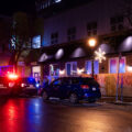 Minneapolis Police parked outside Fire House bar/restaurant in Uptown Minneapolis.

Graffiti that reads “No Good cops. No bad protesters”