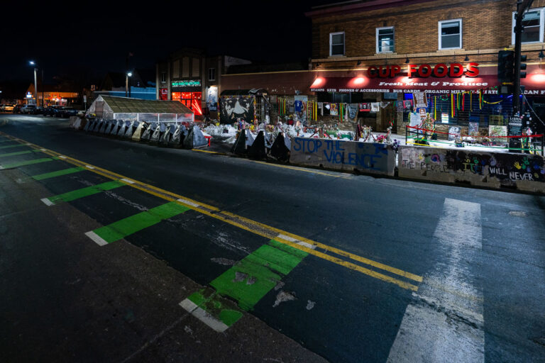 George Floyd Memorial seen on February 18, 2023 4 The George Floyd Memorial at George Floyd Square on February 18, 2023. The area has been a protest zone since the May 25, 2020 murder of George Floyd.
