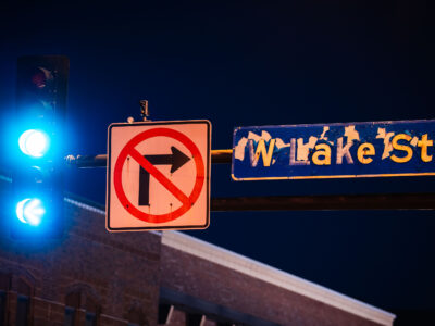 W Lake St. Sign and Traffic Light, Minneapolis