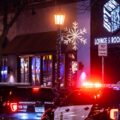 Minneapolis Police parked outside Uptown Ties Lounge & Rooftop on Lagoon Ave.