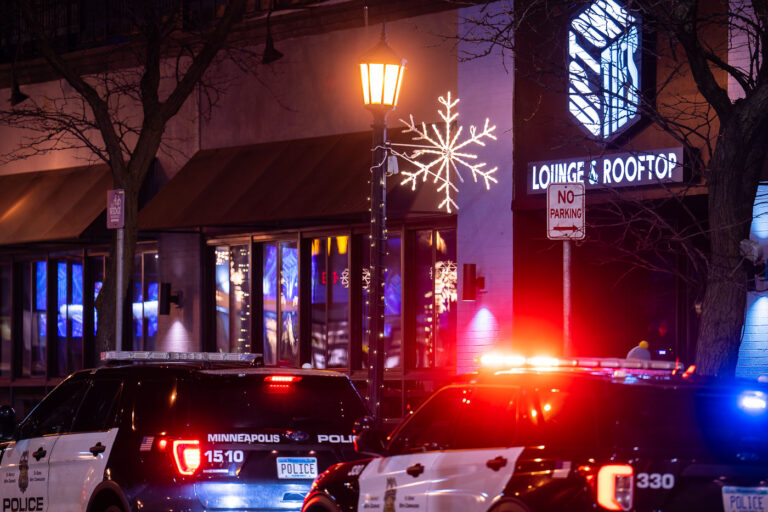 Minneapolis Police and Uptown Ties in Minneapolis 3 Minneapolis Police parked outside Uptown Ties Lounge & Rooftop on Lagoon Ave.
