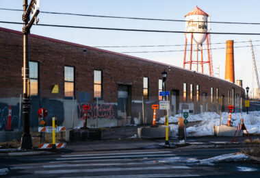Roof Depot Urban Farm property off the Midtown Greenway in Minneapolis on February 19, 2023.