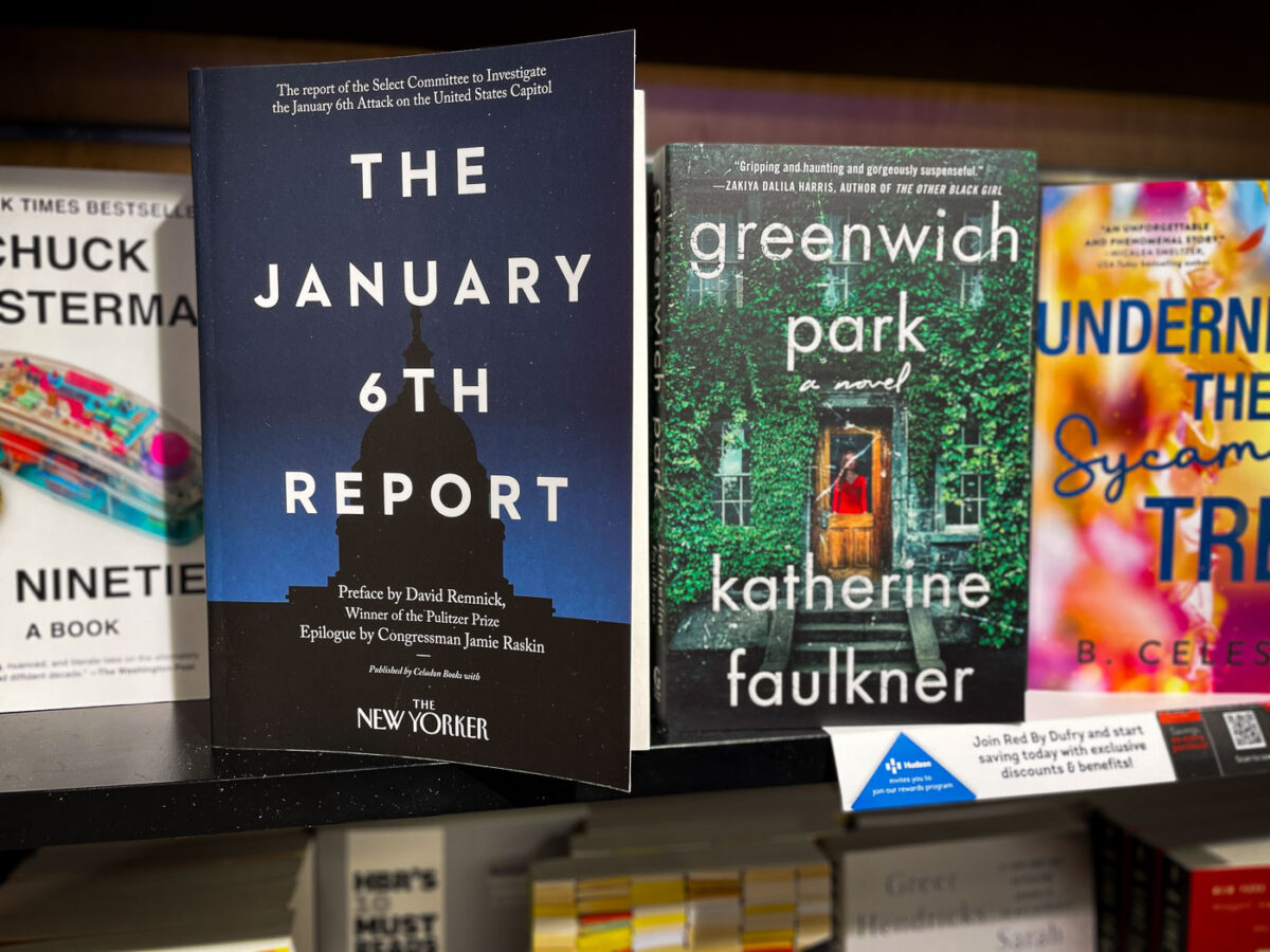 The January 6th Report Book at an Airport