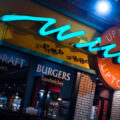 Williams Pub signage on Hennepin Avenue in Uptown Minneapolis.