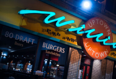 Williams Pub signage on Hennepin Avenue in Uptown Minneapolis.
