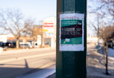 A CPAC flyer on a street pole in South Minneapolis.