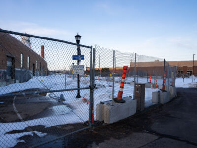Fenced Roof Depot Site on Midtown Greenway, Minneapolis