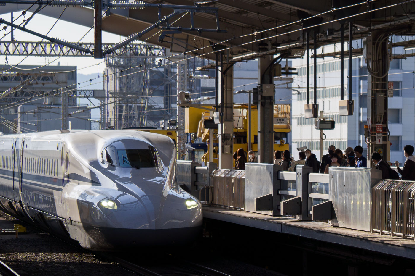 N700A Shinkansen Arriving at Kyoto Station