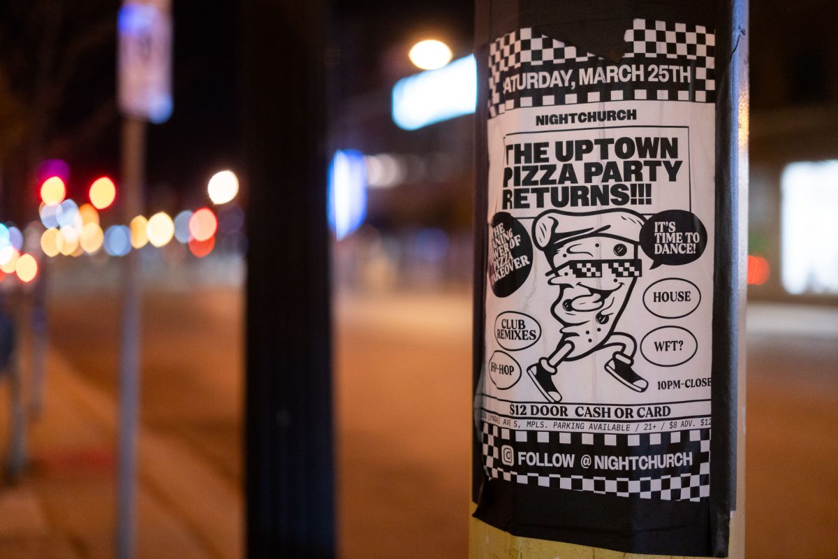 Night Church Uptown Pizza Party Flyer in Minneapolis