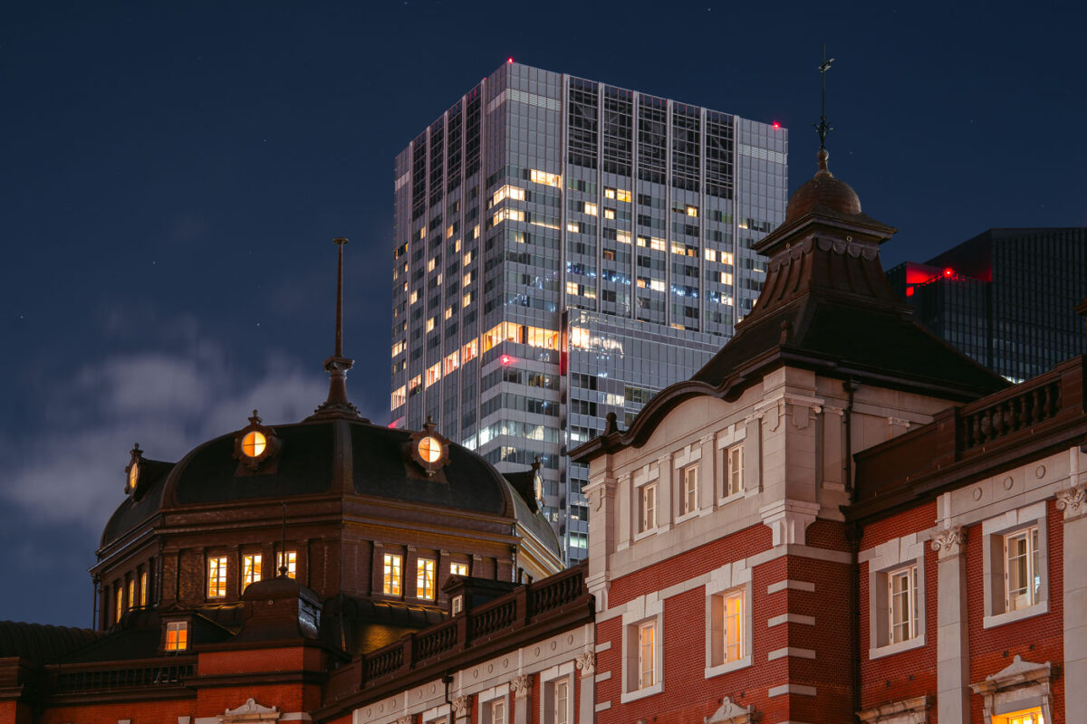 Tokyo Station Marunouchi Facade at Dusk