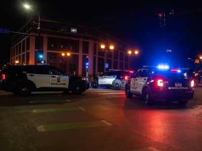Minneapolis Police Cars in Dinkytown After Hockey Game