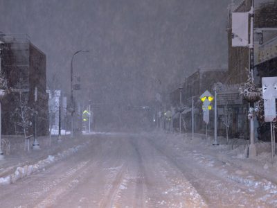 Minneapolis Streets During April Blizzard, 2023