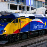 A Northstar Train in downtown Minneapolis.