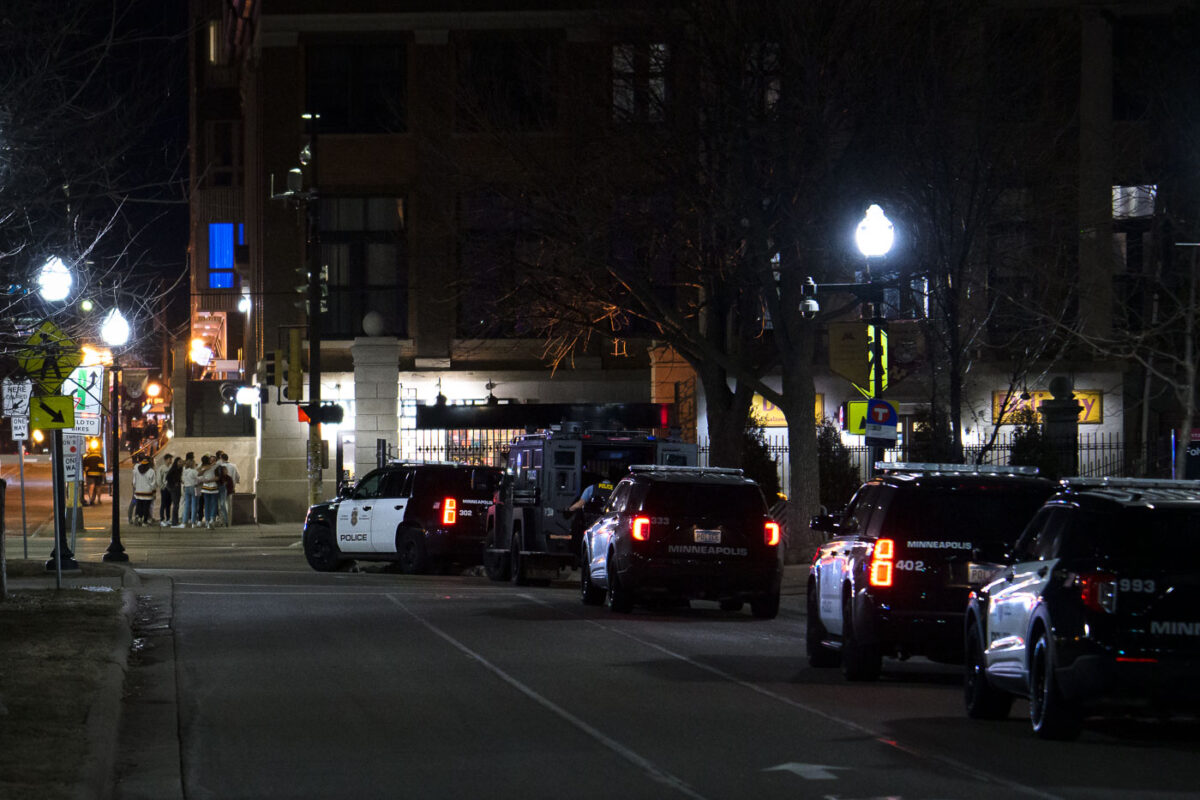 Minneapolis Police in Dinkytown After Hockey Championship Loss