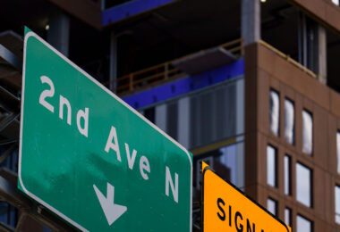 Street signs in Minneapolis.