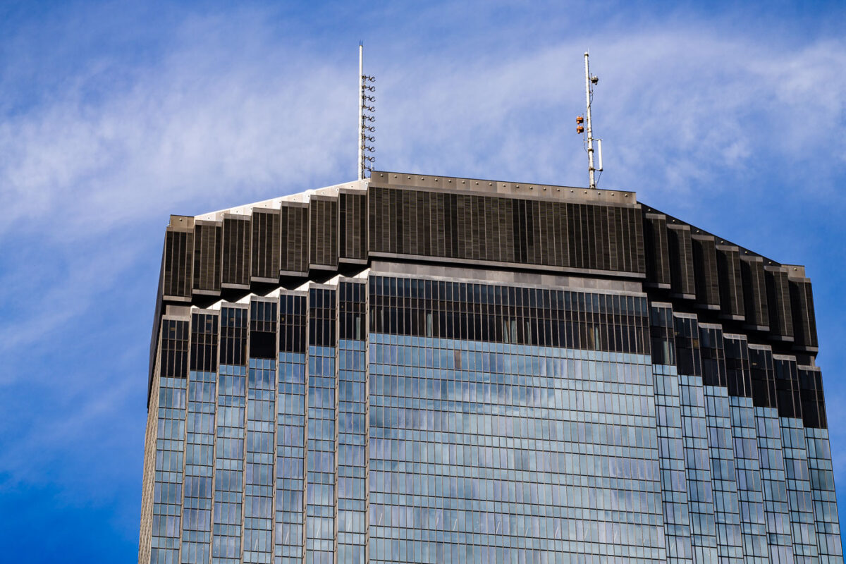 Antennas on the top of IDS Center
