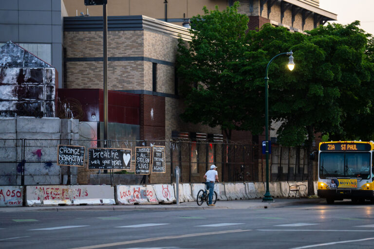 Minneapolis Police Third Precinct during anniversary 1 The Minneapolis Police third precinct on May 26th, 2023.