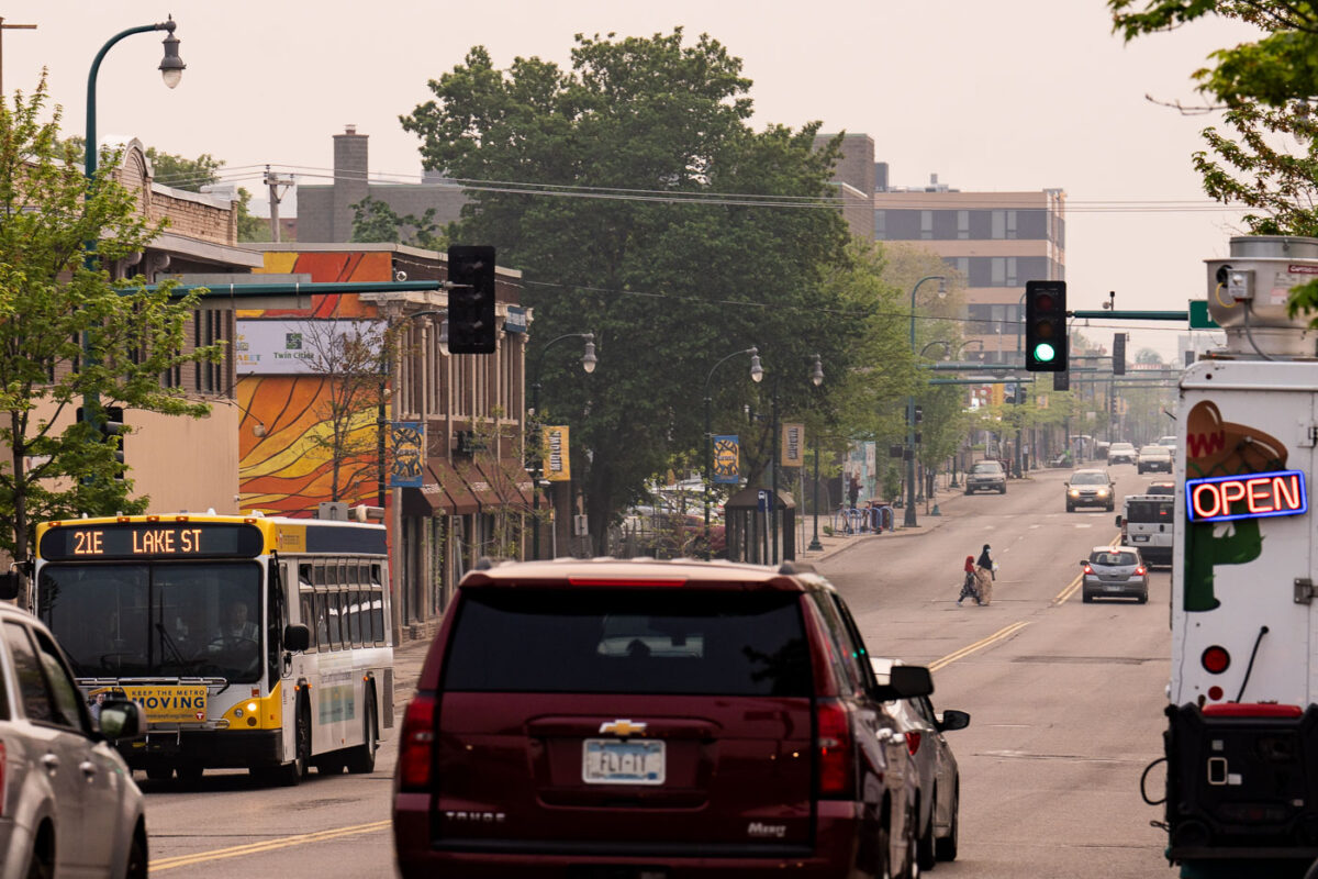 Canadian wildfire smoke on Lake Street