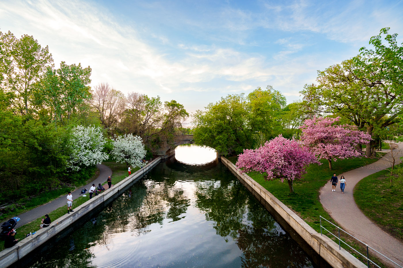 Channel between the lakes in Minneapolis colorful