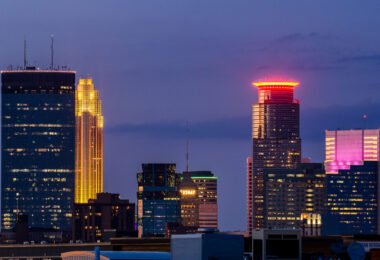 Downtown Minneapolis as seen from Uptown.