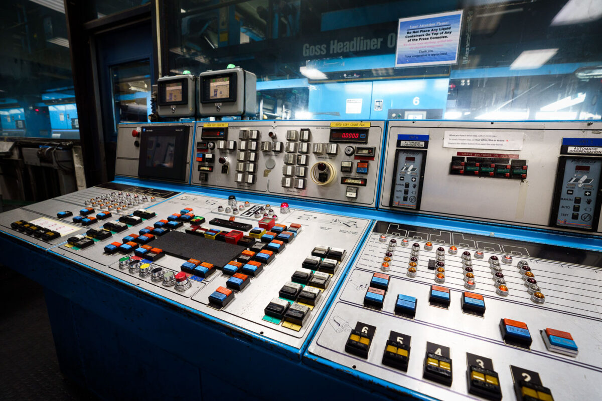 Controls at the Star Tribune printing plant