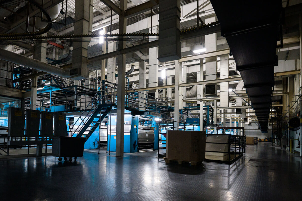 Inside the Star Tribune newspaper print facility