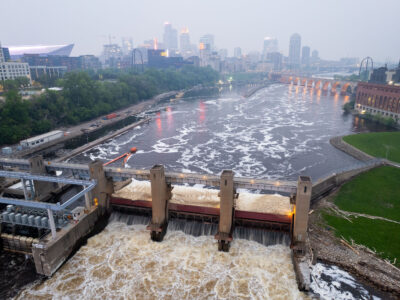 Minneapolis Lock and Dam Under Canadian Wildfire Smoke