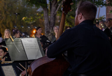 Members of the Minnesota Orchestra performing parts of "Brea(d)th" at George Floyd Square/Say Their Names Cemetery on Thursday night, the 3 year anniversary of George Floyd's murder.