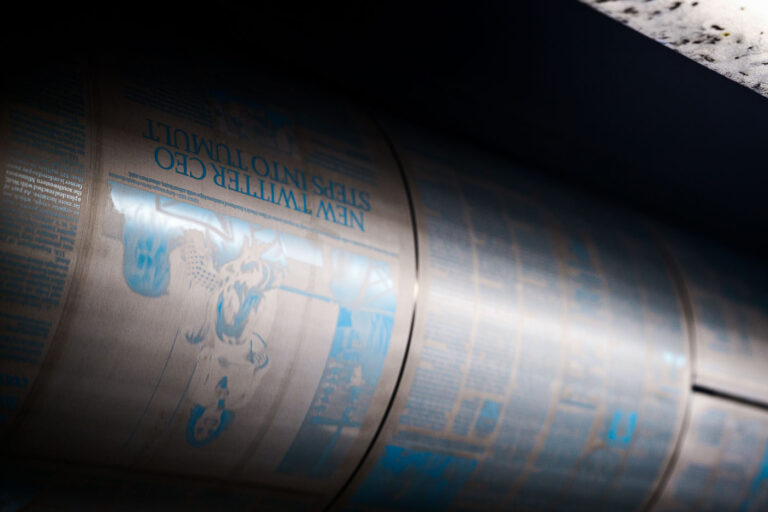 Paper being printed at the Star Tribune 2 Inside the Star Tribune-Heritage Center Manufacturing Facility where the Minneapolis Star Tribune, St. Paul Pioneer Press, USA Today and Washington Post are printed daily.