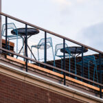Rooftop chairs at a bar in Uptown Minneapolis in May 2023.