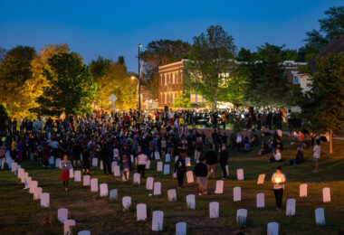 Members of the Minnesota Orchestra performing parts of "Brea(d)th" at George Floyd Square/Say Their Names Cemetery on Thursday night, the 3 year anniversary of George Floyd's murder.