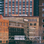 The architecture in the warehouse district in downtown Minneapolis.