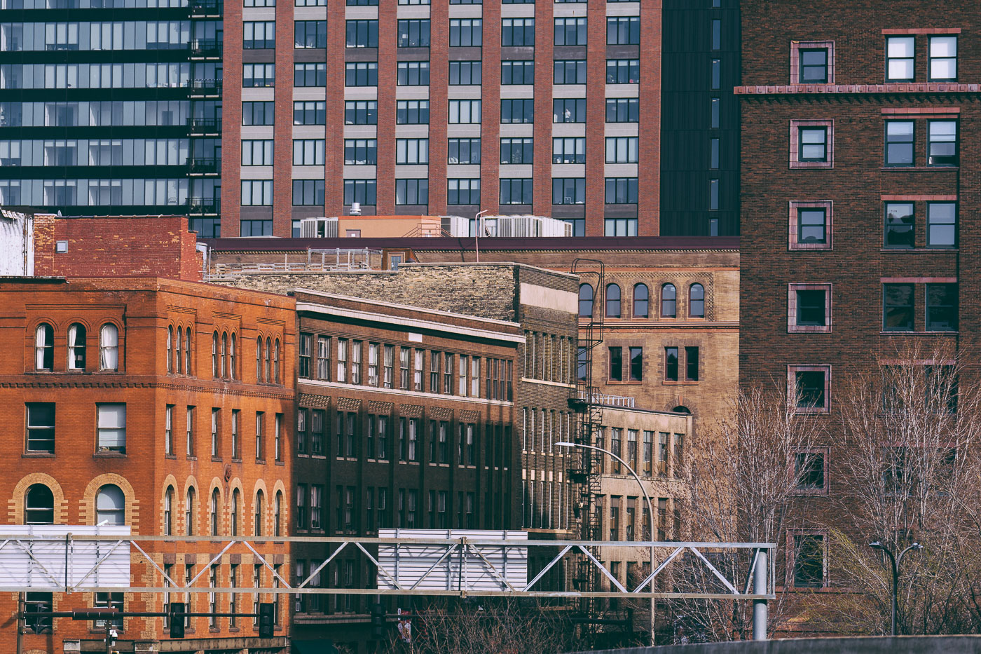 Warehouse District buildings in Downtown Minneapolis