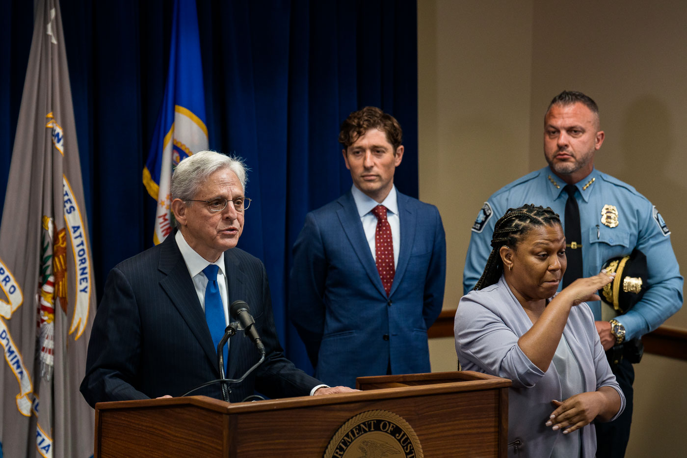 Attorney General Merrick Garland with Jacob Frey
