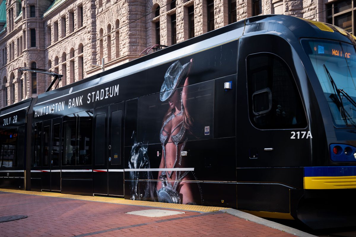 Beyonce Wrapped Train in Minneapolis