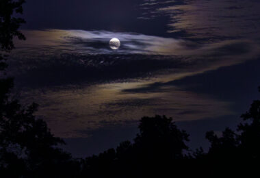 A full moon as seen from the Cedar Lake Trail on June 3, 2023.