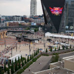 Taylor Swift fans flock to Downtown East in Minneapolis for the first of two shows on her "The Eras Tour".