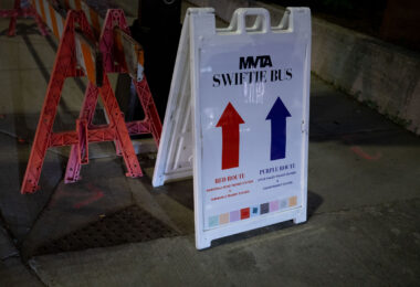 mfta swiftie bus sign in minneapolis