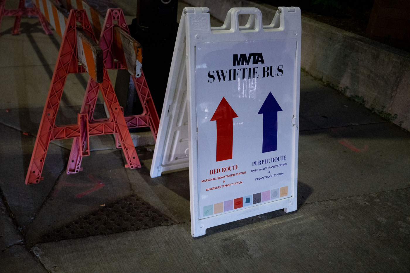 MFTA Swiftie Bus sign in Minneapolis